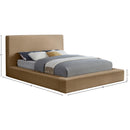 Meridian Dorian Beige Velvet Full Bed IMAGE 7