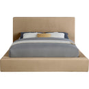  Color_Beige  Size_King  --  Dorian Beige Velvet Upholstered King Bed IMAGE 3