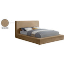 Meridian Dorian Beige Velvet King Bed IMAGE 8