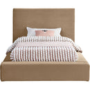  Color_Beige  Size_Twin  --  Dorian Beige Velvet Upholstered Twin Bed IMAGE 3