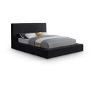  Color_Black  Size_Full  --  Dorian Black Velvet Upholstered Full Bed IMAGE 1