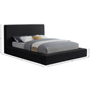 Meridian Dorian Black Velvet Full Bed IMAGE 7