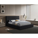  Color_Black  Size_Queen  --  Dorian Black Velvet Upholstered Queen Bed IMAGE 2