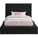  Color_Black  Size_Twin  --  Dorian Black Velvet Upholstered Twin Bed IMAGE 3