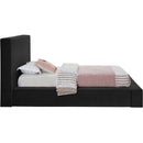  Color_Black  Size_Twin  --  Dorian Black Velvet Upholstered Twin Bed IMAGE 4