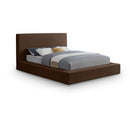  Color_Brown  Size_Queen  --  Dorian Brown Velvet Upholstered Queen Bed IMAGE 1
