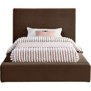  Color_Brown  Size_Twin  --  Dorian Brown Velvet Upholstered Twin Bed IMAGE 3