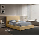  Color_Camel  Size_Queen  --  Dorian Camel Velvet Upholstered Queen Bed IMAGE 2