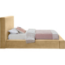  Color_Camel  Size_Twin  --  Dorian Camel Velvet Upholstered Twin Bed IMAGE 4