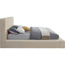  Color_Cream  Size_Full  --  Dorian Cream Velvet Upholstered Full Bed IMAGE 4