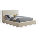 Meridian Dorian Cream Velvet King Bed IMAGE 7
