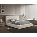  Color_Cream  Size_Queen  --  Dorian Cream Velvet Upholstered Queen Bed IMAGE 2