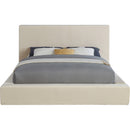  Color_Cream  Size_Queen  --  Dorian Cream Velvet Upholstered Queen Bed IMAGE 3