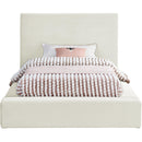  Color_Cream  Size_Twin  --  Dorian Cream Velvet Upholstered Twin Bed IMAGE 3