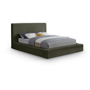  Color_Green  Size_Full  --  Dorian Green Velvet Upholstered Full Bed IMAGE 1