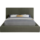  Color_Green  Size_King  --  Dorian Green Velvet Upholstered King Bed IMAGE 3
