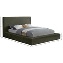 Meridian Dorian Green Velvet King Bed IMAGE 7
