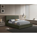 Meridian Dorian Green Velvet Queen Bed IMAGE 2