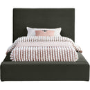 Meridian Dorian Green Velvet Twin Bed IMAGE 3