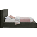  Color_Green  Size_Twin  --  Dorian Green Velvet Upholstered Twin Bed IMAGE 4