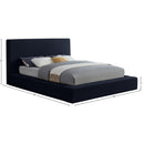 Meridian Dorian Navy Velvet Full Bed IMAGE 7