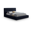 Meridian Dorian Navy Velvet King Bed IMAGE 1