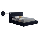 Meridian Dorian Navy Velvet Queen Bed IMAGE 8