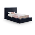  Color_Navy Size_Twin -- Dorian Navy Velvet Upholstered Twin Bed IMAGE 1