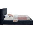  Color_Navy  Size_Twin  --  Dorian Navy Velvet Upholstered Twin Bed IMAGE 4