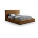  Color_Saddle  Size_King  --  Dorian Saddle Velvet Upholstered King Bed IMAGE 1