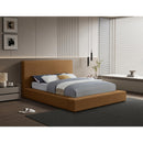  Color_Saddle  Size_Queen  --  Dorian Saddle Velvet Upholstered Queen Bed IMAGE 2