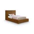  Color_Saddle Size_Twin -- Dorian Saddle Velvet Upholstered Twin Bed IMAGE 1