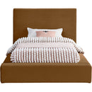  Color_Saddle  Size_Twin  --  Dorian Saddle Velvet Upholstered Twin Bed IMAGE 3