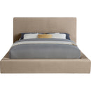 Meridian Dorian Taupe Velvet Full Bed IMAGE 3