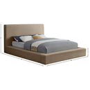 Meridian Dorian Taupe Velvet Full Bed IMAGE 7