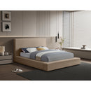  Color_Taupe  Size_King  --  Dorian Taupe Velvet Upholstered King Bed IMAGE 2