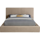  Color_Taupe  Size_King  --  Dorian Taupe Velvet Upholstered King Bed IMAGE 3