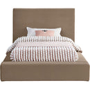  Color_Taupe  Size_Twin  --  Dorian Taupe Velvet Upholstered Twin Bed IMAGE 3