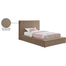 Meridian Dorian Taupe Velvet Twin Bed IMAGE 8