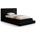  Color_Black Size_Twin -- Meridian Drew Upholstered Platform Bed IMAGE 1