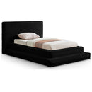 Meridian Drew Black Corduroy Fabric Twin Bed (3 Boxes) IMAGE 1