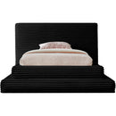 Meridian Drew Black Corduroy Fabric Twin Bed (3 Boxes) IMAGE 3