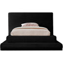  Color_Black  Size_Twin  -- Drew Black Corduroy Fabric Upholstered Twin Bed IMAGE 3