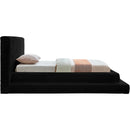  Color_Black  Size_Twin  -- Drew Black Corduroy Fabric Upholstered Twin Bed IMAGE 4