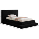  Color_Black  Size_Twin  -- Drew Black Corduroy Fabric Upholstered Twin Bed IMAGE 7