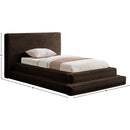  Color_Brown  Size_Twin  -- Drew Brown Corduroy Fabric Upholstered Twin Bed IMAGE 7
