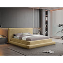  Color_Camel  Size_King  -- Drew Camel Corduroy Fabric Upholstered King Bed IMAGE 2
