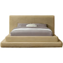  Color_Camel  Size_King  -- Drew Camel Corduroy Fabric Upholstered King Bed IMAGE 3