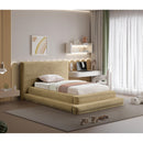  Color_Camel  Size_Twin  -- Drew Camel Corduroy Fabric Upholstered Twin Bed IMAGE 2