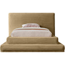  Color_Camel  Size_Twin  -- Drew Camel Corduroy Fabric Upholstered Twin Bed IMAGE 3